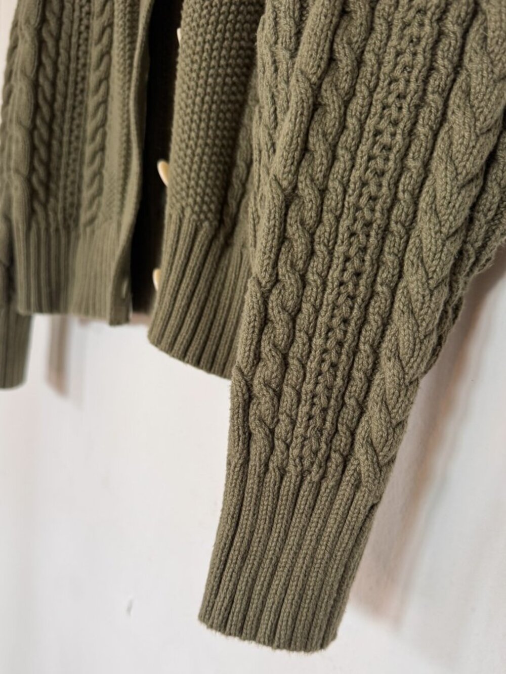 Alex Mill Nico Cardigan, Olive Green, M - Picture 6 of 8